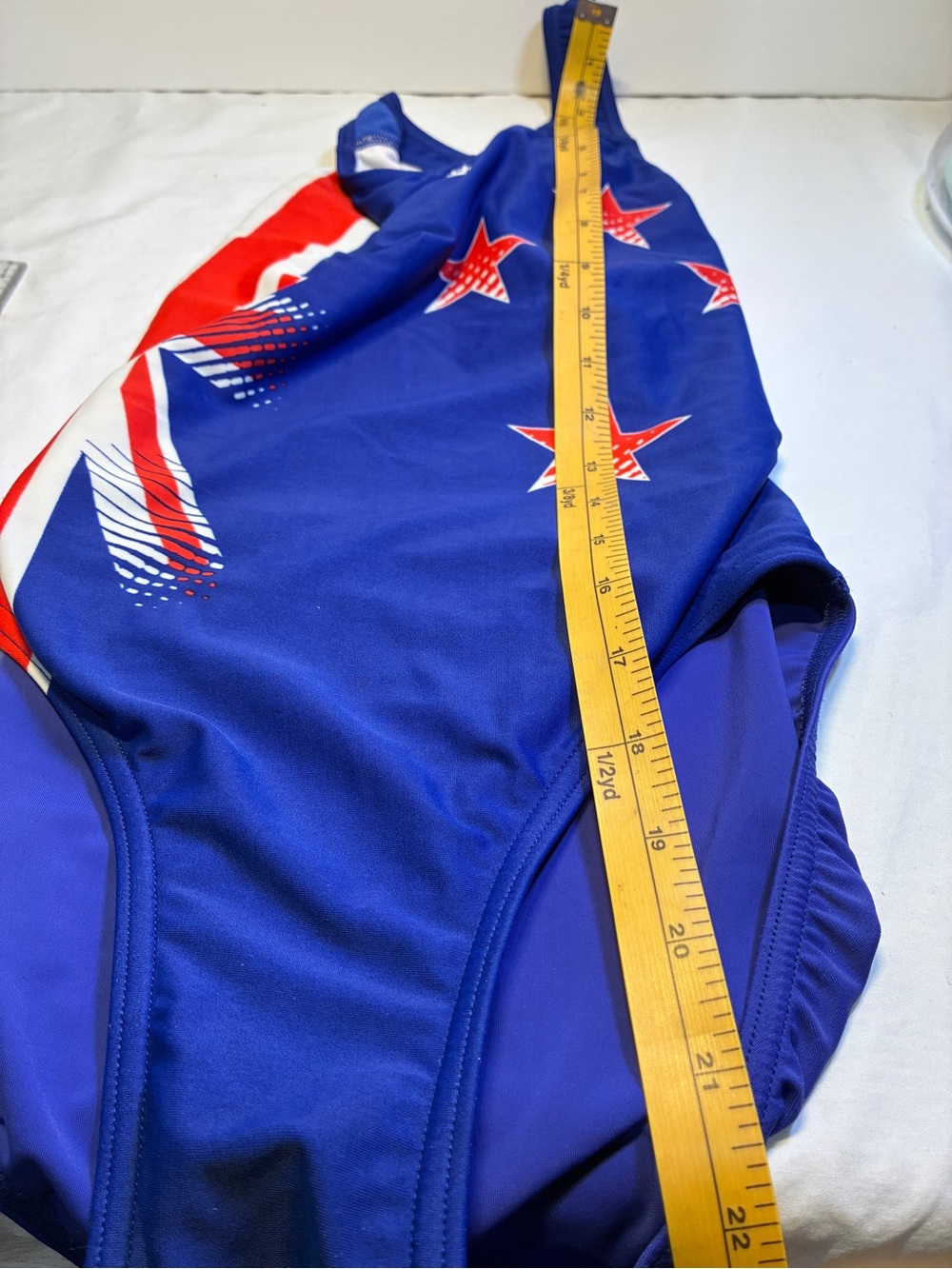Speedo Girls Swim Suit New Zealand flag tags cut see measurements - Picture 2 of 8